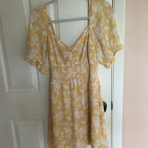 Abercrombie & Fitch Yellow Floral Summer Dress